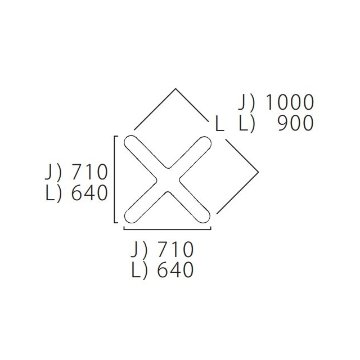 XL-G【TABLE LEG 十字ベース640×640】☆の画像