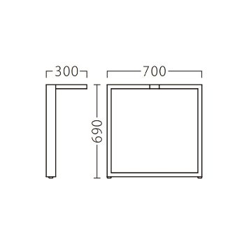 OL-J【TABLE LEG 独立脚片側】☆の画像