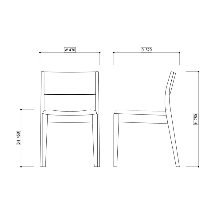 セレン アームレスチェア【Celen】の画像
