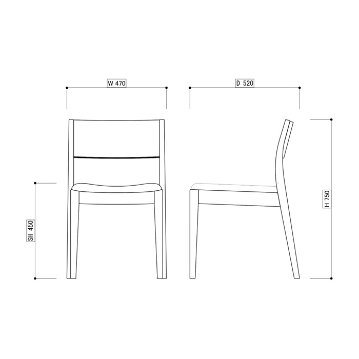 セレン アームレスチェア【Celen】の画像