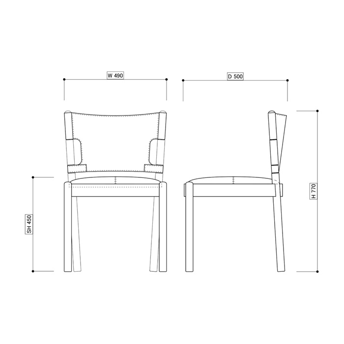 トンプソン アームレスチェア【Thompson】の画像