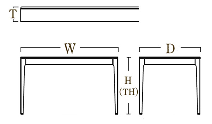 イスやテーブルのサイズ