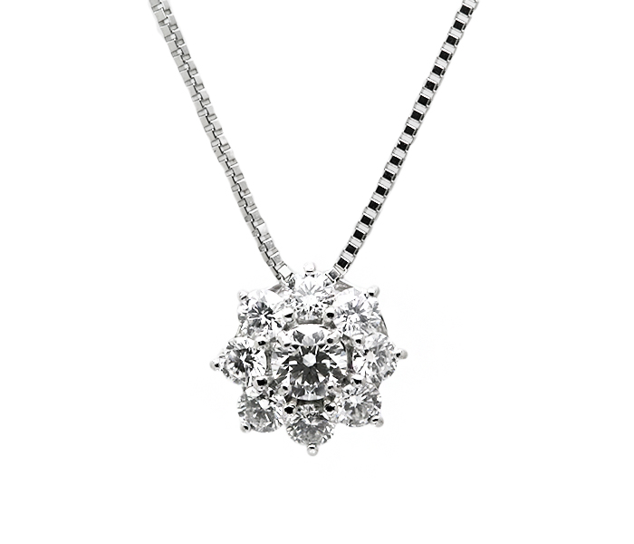 プラチナ900 THJ SUN～太陽 ネックレス D0.5ctの画像