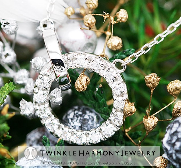 K18 THJ Love Circleネックレス D0.25ct の画像