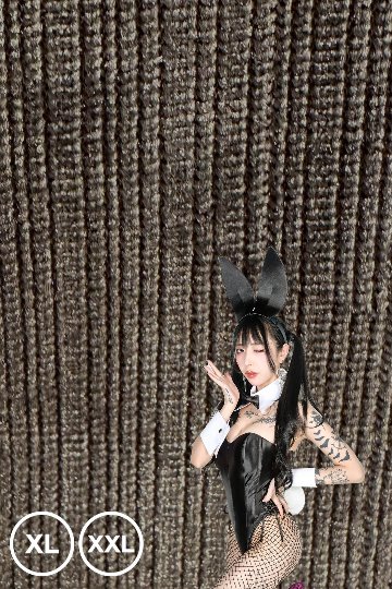 【大きいサイズ】バニーガール衣装 9点セット【金糸ブルー・グレー 17番】プレーン バニー衣装・裏地付の画像