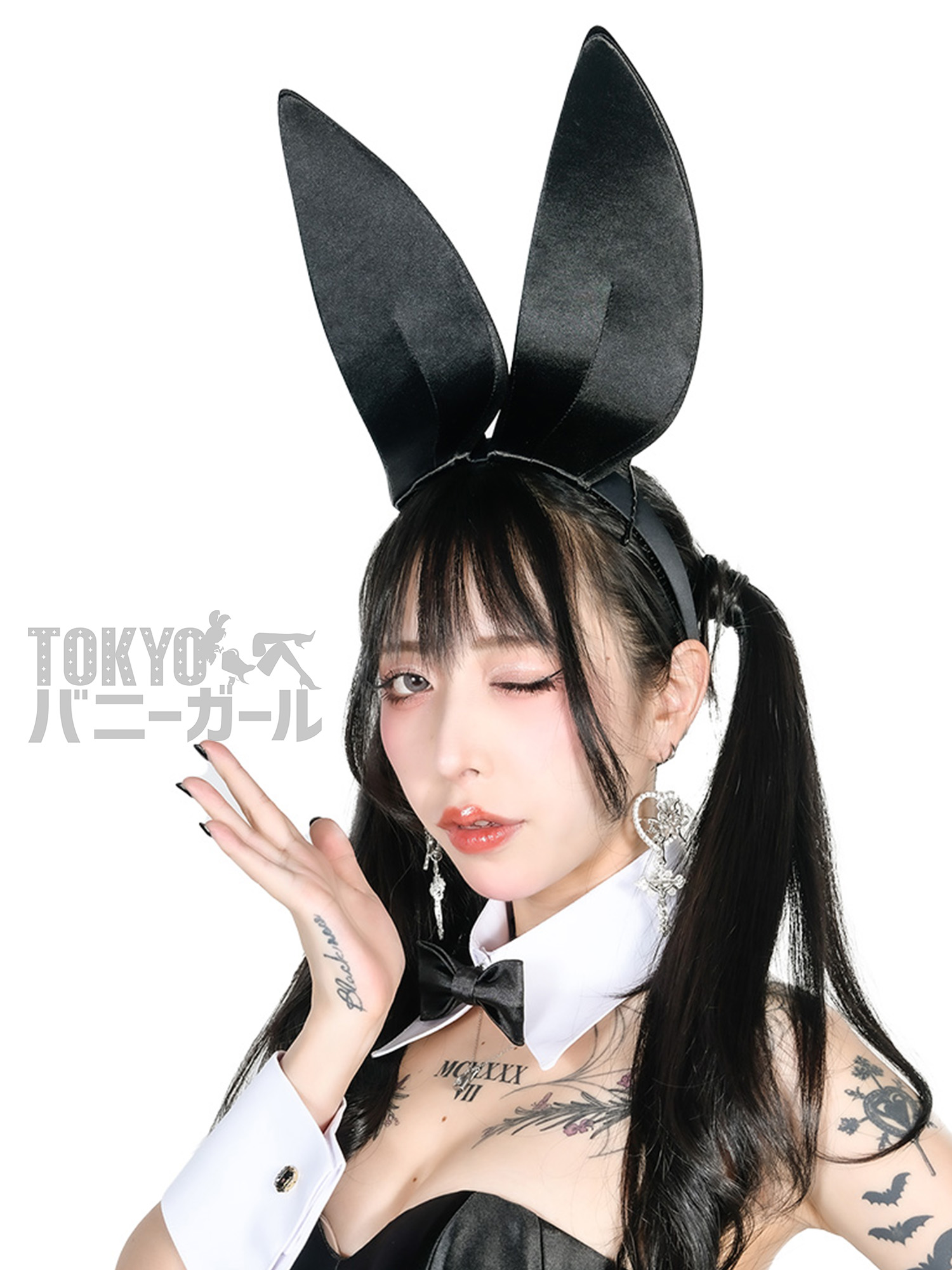 黒のうさ耳 単品販売 ＊＊バニー衣装9点セットは含まれません＊＊の画像