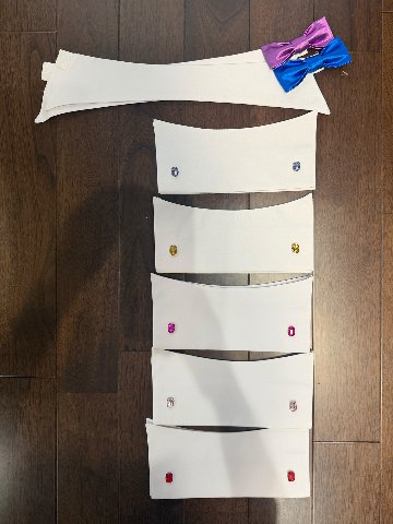 R様専用　エリと蝶ネクタイ2点・カフス5点セットの画像