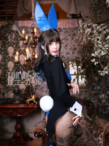 【エナメル】 バニーガール 衣装 9点セット【ブルー】プレーン バニー衣装の画像