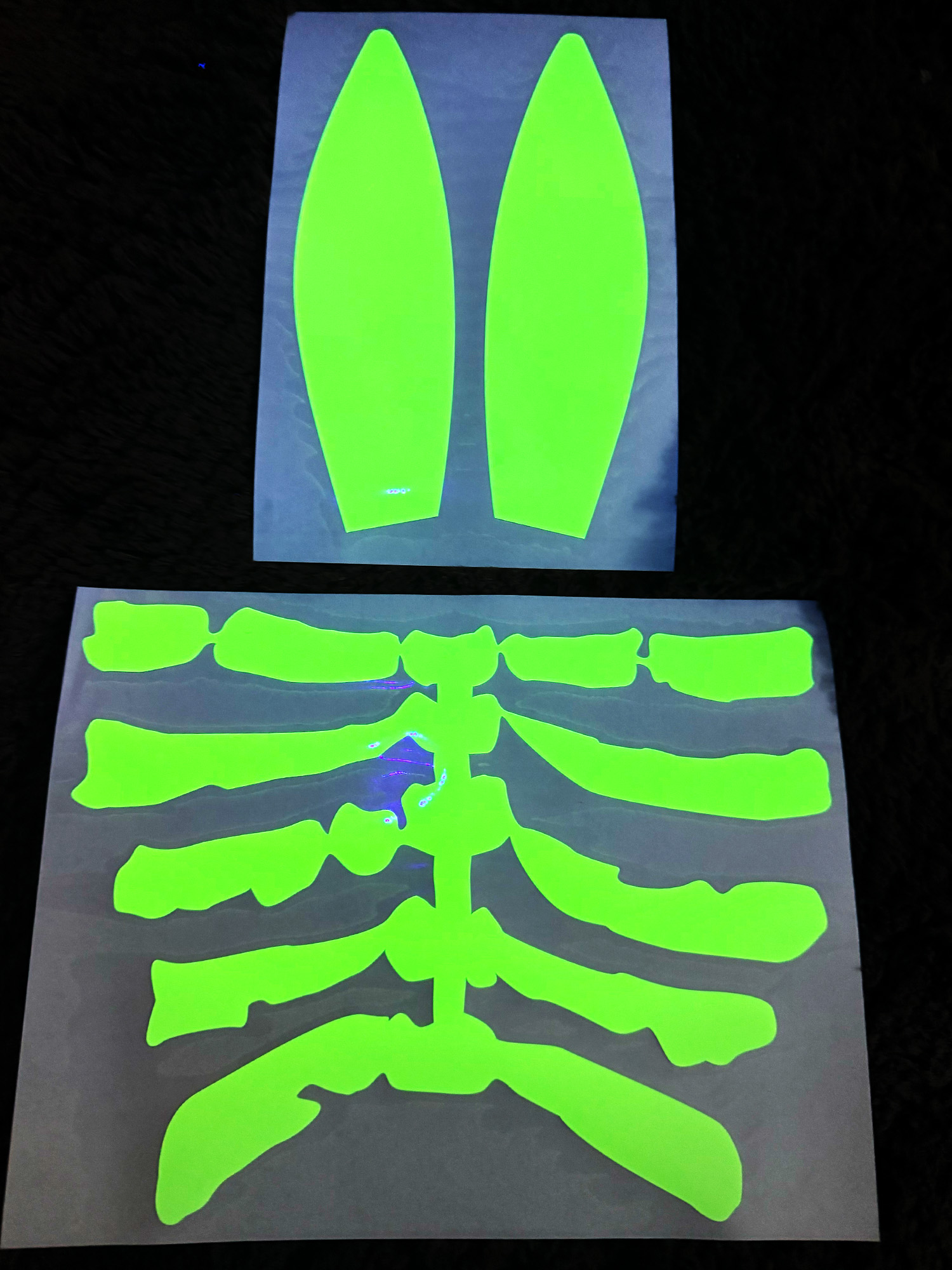 ハロウィン 骸骨バニーシール・貼るだけの画像