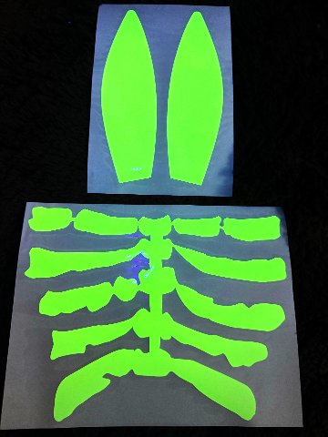 ハロウィン 骸骨バニーシール・貼るだけの画像