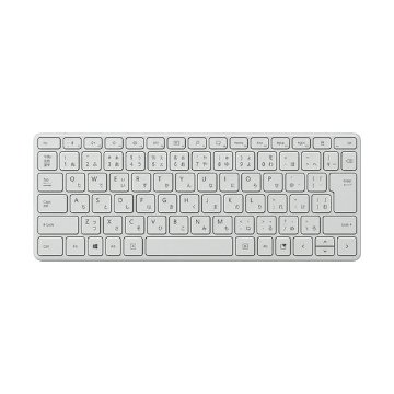マイクロソフト デザイナーコンパクトキーボード グレイシア 21Y-00049 1台の画像