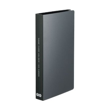 (まとめ) TANOSEE 名刺ホルダー 固定式コンパクト 120名用 ヨコ入れ ブラック 1冊  【×50セット】 送料無料！の画像