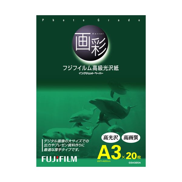FUJIFILM 写真用紙 画彩 超光沢 厚手 A3ノビ 10枚 WPA3N10PRO