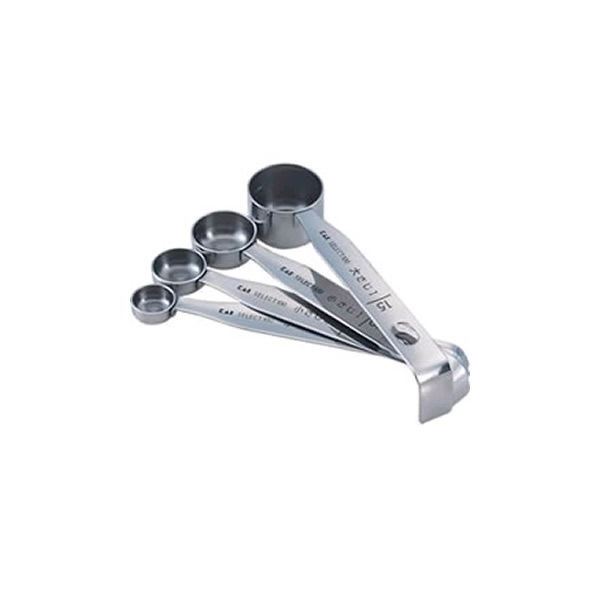 計量スプーン/キッチン用品 【ステンレス製】 大さじ:15ml中さじ:5ml小さじ1/2:2.5ml小さじ1/4:1.25ml 『SELECT100』の画像