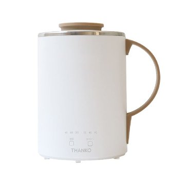 サンコー 沸かしてそのまま飲める「おひとりさま用マグケトル」ホワイト S-MCH21W 送料込！の画像