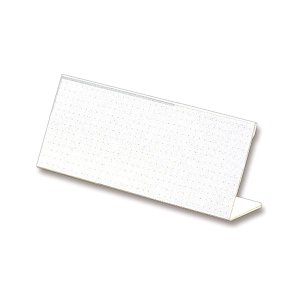 まとめ） ライオン事務器 カード立L型（アクリル製） W180×H65mm