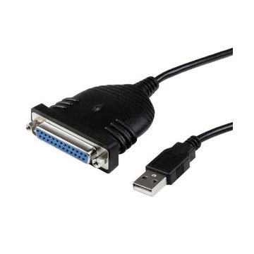 （まとめ）StarTech.com USB-パラレル（D-Sub25ピン）プリンタアダプタケーブル ZU2003S 1.8m ICUSB1284D25 1本 【×3セット】の画像