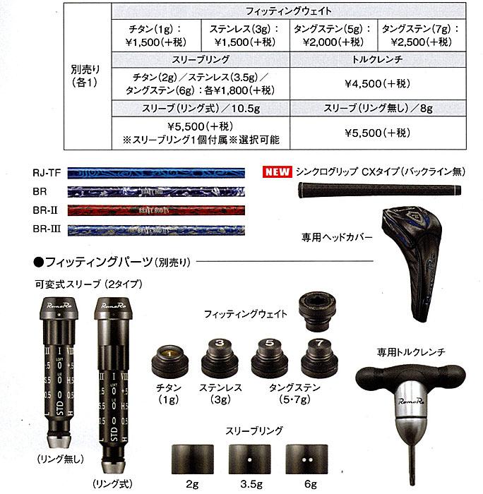 RomaRo Ray アルファ― ブラック ドライバー 10.5°  [純正装着シャフト RJ-TF シャフトラボ社製]の画像