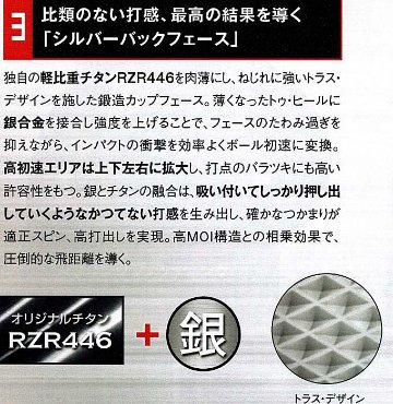 RomaRo Ray v V2 435 DRIVER 装着シャフトRJ−TG(UST Mamiya社製)の画像