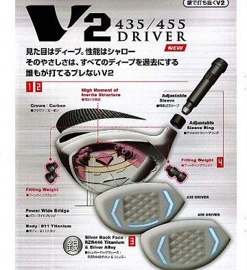 RomaRo Ray v V2 455 DRIVER 装着シャフトRJ−TG(UST Mamiya社製)の画像