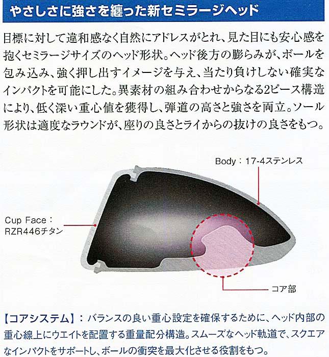  高反発モデル RomaRo Ray α GOLD UT(21・24・27・30)  装着シャフト RJ-TF UT Plemium Light (シャフトラボ社製)の画像