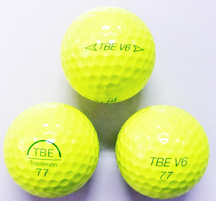 V6　３ピース ウレタンボール ９球入り イエロー「飛衛門」の画像