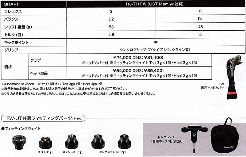 RomaRo Ray TYPE R FW(フェアウエイウッド）FW3／FW5／FW7の画像