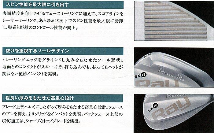 RomaRo　Ray SX-R　ZERO WEDGE 58° 装着シャフトNS 950GH　RomaRoの画像