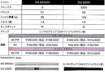 RomaRo PRO FORGED IRON STANDARD MODEL(スタンダードモデル)６本組(＃5〜PW) 装着シャフトNS 950GH S／DG S200の画像