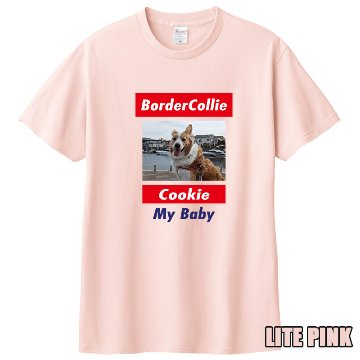 愛犬の名入れ＆写真プリント＆メッセージ うちの子Tシャツ BLOCKタイプ フロント中央プリント 半袖Tシャツの画像