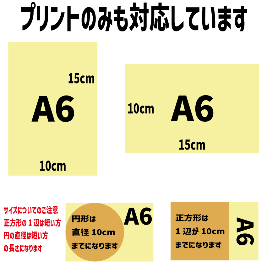 持ち込み商品用DTFプリント A6サイズ　10x15cmの画像
