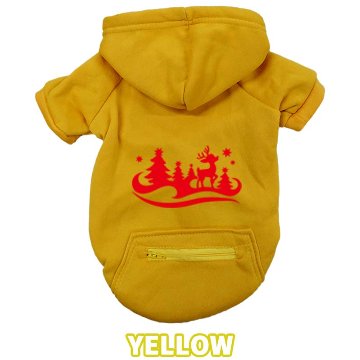 クリスマス柄 【CHRISTMAS TREE】 犬用パーカー スウェットパーカー ジップポケット付き犬服 超小型犬〜大型犬 お好きな犬服やTシャツ等にもプリント出来ますの画像