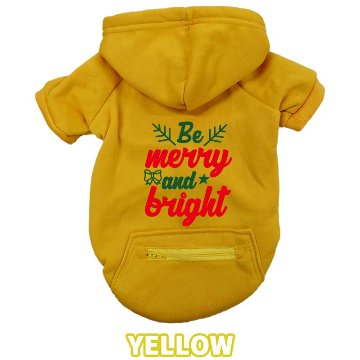 クリスマス柄 【BE MERRY AND BRIGHT】 犬用パーカー スウェットパーカー ジップポケット付き犬服 超小型犬〜大型犬 お好きな犬服やTシャツ等にもプリント出来ますの画像