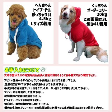 バレンタイン柄犬用ヨットパーカー【14FEB BE MY VALENTINE】 犬用パーカー スウェットパーカー ジップポケット付き犬服 超小型犬〜大型犬 お好きな犬服やTシャツ等にもプリント出来ますの画像