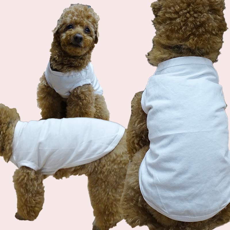 プリント用犬服　無地ボディ（卸売対応） コットン/ポリエステル タンクトップ XS~5XL 8色展開  超小型犬、小型犬、中型犬、大型犬の画像