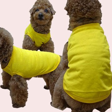 プリント用犬服　無地ボディ（卸売対応） コットン/ポリエステル タンクトップ XS~5XL 8色展開  超小型犬、小型犬、中型犬、大型犬の画像