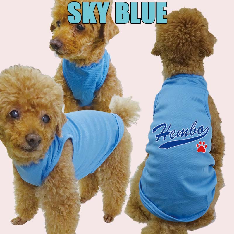 愛犬の名入れが出来る 犬用メッシュタンクトップ チームロゴ/野球チーム風/メジャーリーグ風/デコピン風 犬服 超小型犬〜中型犬 名前入り犬服 お好きな犬服やTシャツ等にもプリント出来ますの画像