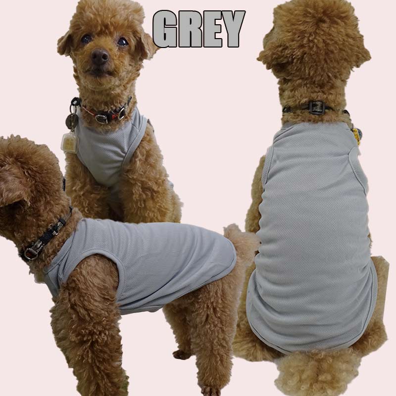 犬用メッシュタンクトップ 犬服 XS~2XL 7色展開  超小型犬、小型犬、中型犬 お好きなプリントをお入れしますの画像