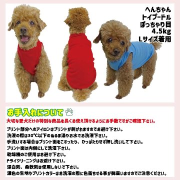 犬用メッシュタンクトップ 犬服 XS~2XL 7色展開  超小型犬、小型犬、中型犬 お好きなプリントをお入れしますの画像