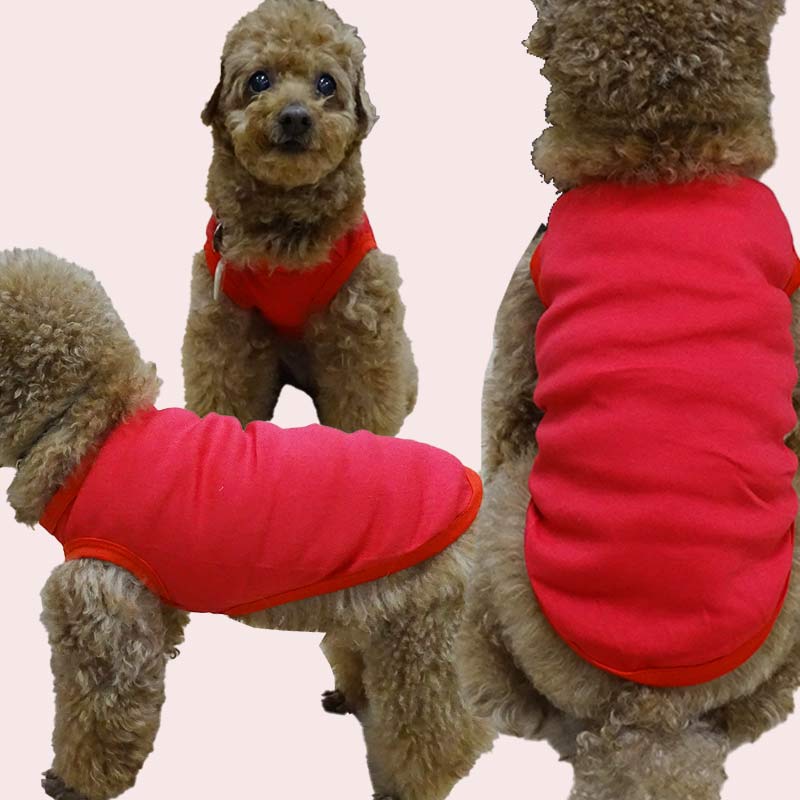 犬用コットン/ポリエステル タンクトップ 犬服 XS~5XL 8色展開  超小型犬、小型犬、中型犬、大型犬お好きなプリントをお入れします 薄手で夏にぴったりの画像