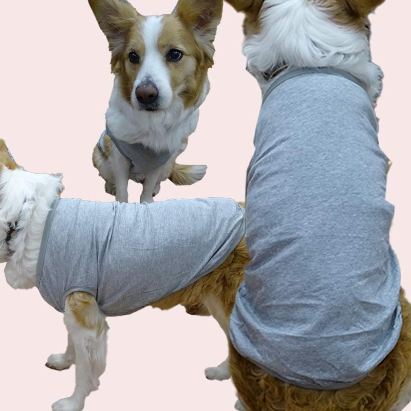 犬用コットン/ポリエステル タンクトップ 犬服 XS~5XL 8色展開  超小型犬、小型犬、中型犬、大型犬お好きなプリントをお入れします 薄手で夏にぴったりの画像