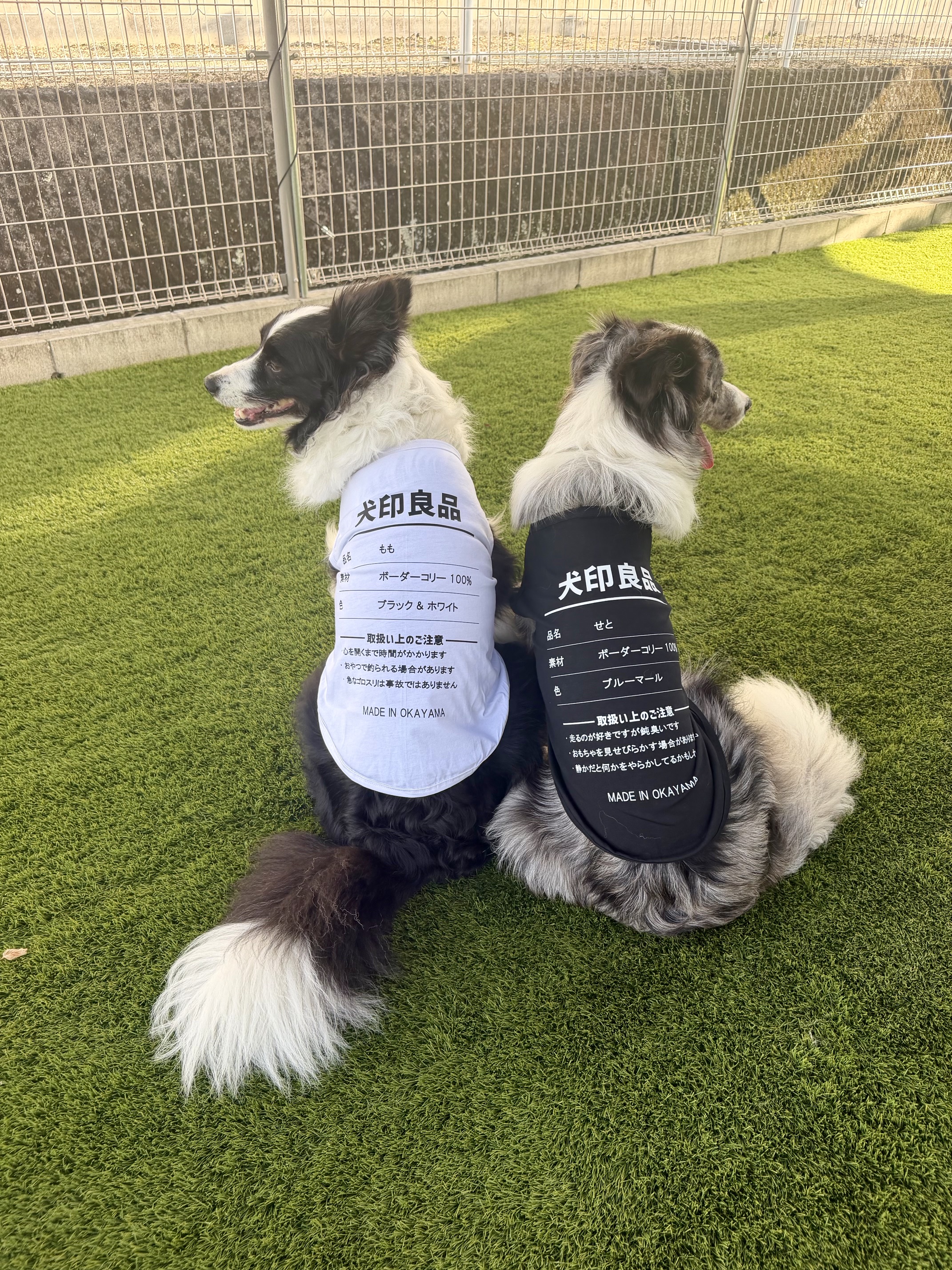 愛犬の名入れが出来る 犬印良品！品質表示風名入れ　犬用 小型犬～大型犬まで(25kg位) コットン/ポリエステルタンクトップ 　名前入り犬服 お好きな犬服やTシャツ等にプリント出来ますの画像