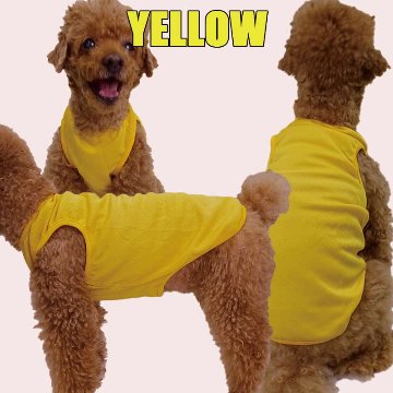 愛犬の名入れが出来る 犬印良品！品質表示風名入れ メッシュタンクトップ  名前入り犬服 パロディー柄 お好きな犬服やTシャツ等にもプリント出来ますの画像