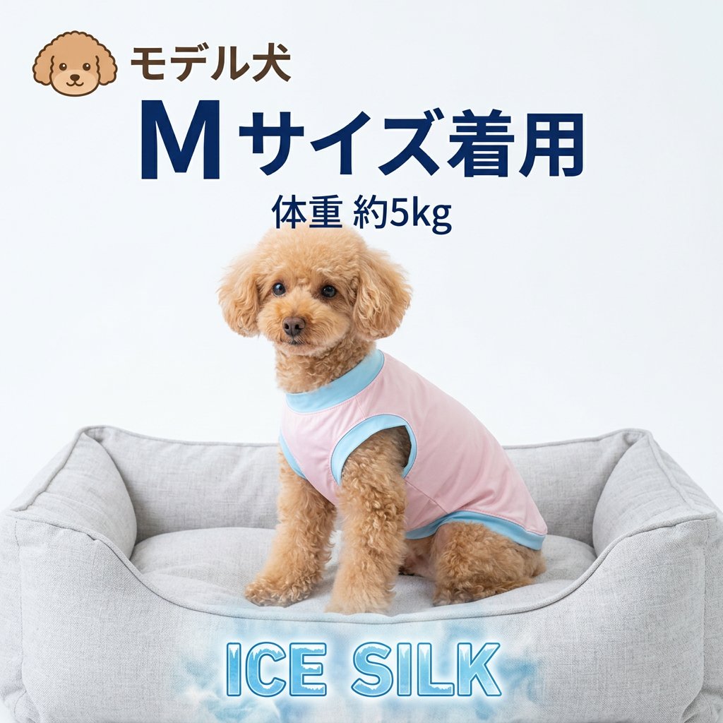 接触冷感 UVカット[ICE SILK] タンクトップ 犬服 S~2XL 3色展開  超小型犬、小型犬、中型犬20キロ位まで  薄手で夏にぴったり！ お好きなプリントをお入れしますの画像