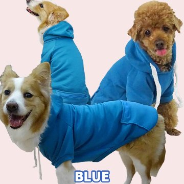 犬用ZIPポケット付きヨットパーカー 犬服 XS~5XL 5色展開 超小型犬、小型犬、中型犬、大型犬 お好きなプリントをお入れしますの画像