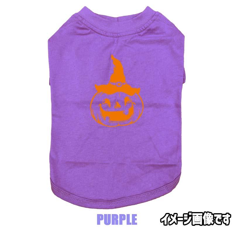ハロウィン柄! PUMPKIN-FACE コットン100% 犬用Tシャツ 犬服 halloween ハロウィーン風ロゴ リンクコーデも出来ますの画像
