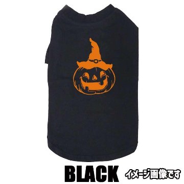 ハロウィン柄! PUMPKIN-FACE コットン100% 犬用Tシャツ 犬服 halloween ハロウィーン風ロゴ リンクコーデも出来ますの画像