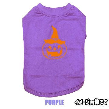 ハロウィン柄! PUMPKIN-FACE コットン100% 犬用Tシャツ 犬服 halloween ハロウィーン風ロゴ リンクコーデも出来ますの画像