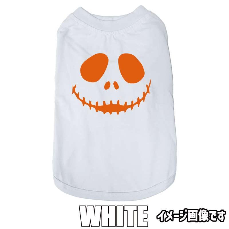 ハロウィン柄！ HALLOWEEN-FACE-2コットン100％ 犬用Tシャツ 犬服 halloween ハロウィーン風ロゴ 小型犬〜大型犬まで対応 リンクコーデも出来ますの画像