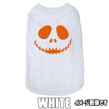 ハロウィン柄！ HALLOWEEN-FACE-2コットン100％ 犬用Tシャツ 犬服 halloween ハロウィーン風ロゴ 小型犬〜大型犬まで対応 リンクコーデも出来ますの画像